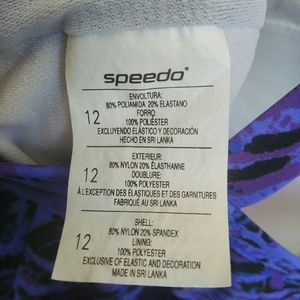 Speedo Swim - Speedo Geometric Abstract Purple Swimsuit Speedo Swim - Speedo Geometric Abstract Purple Swimsuit
